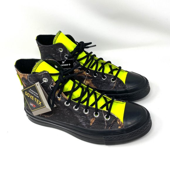 Converse Shoes Women's 169364C CHUCK 70 GTX High Black Lemon Venom Egret Canvas - Picture 2 of 9